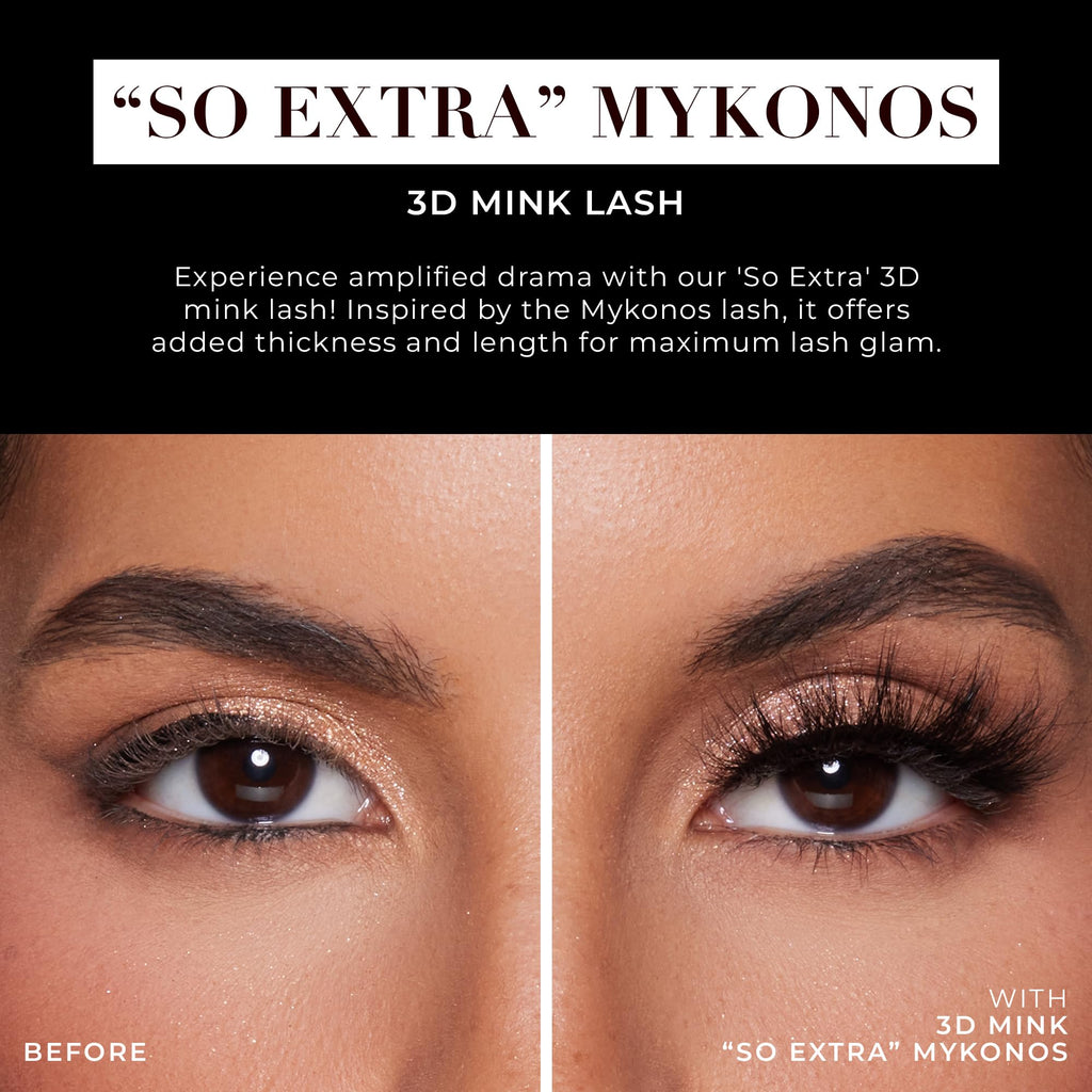 Lilly Lashes So Extra Mykonos 3D Mink Lashes – Reusable Fluffy Lash by Lilly Lashes
