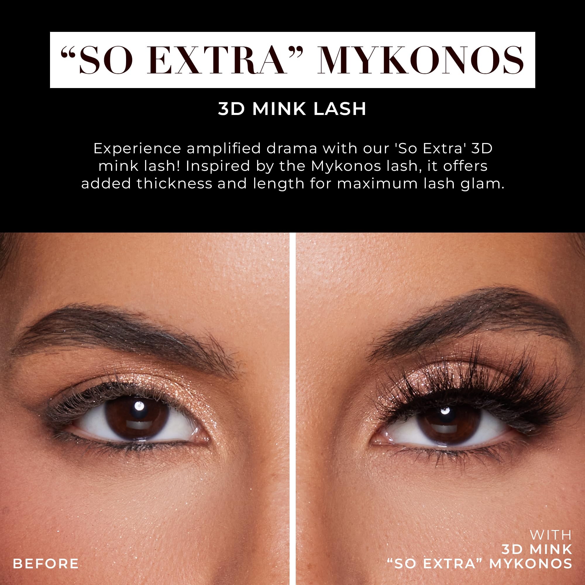 Lilly Lashes So Extra Mykonos 3D Mink Lashes – Reusable Fluffy Lash by Lilly Lashes