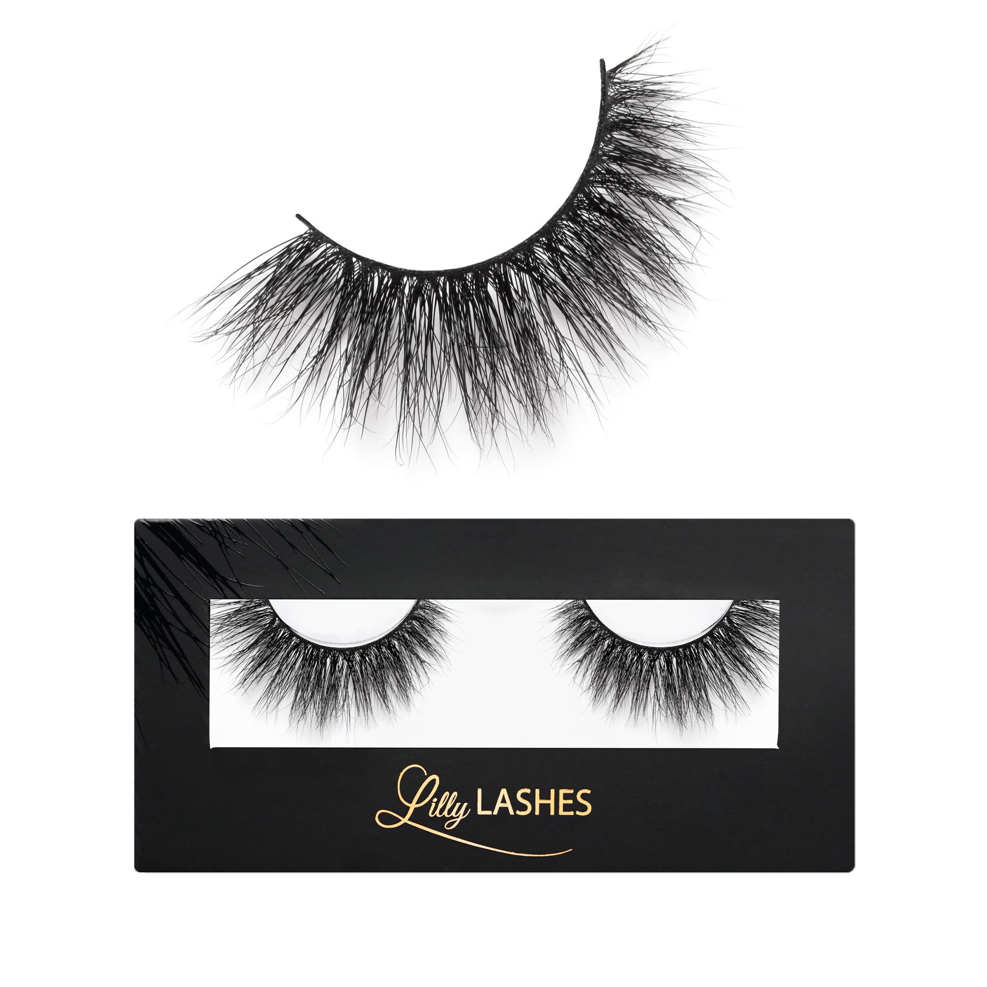 Lilly Lashes Sydney 3D Mink Lashes – Original Lilly Lash for Wispy, Natural Look | Reusable Up to 25x