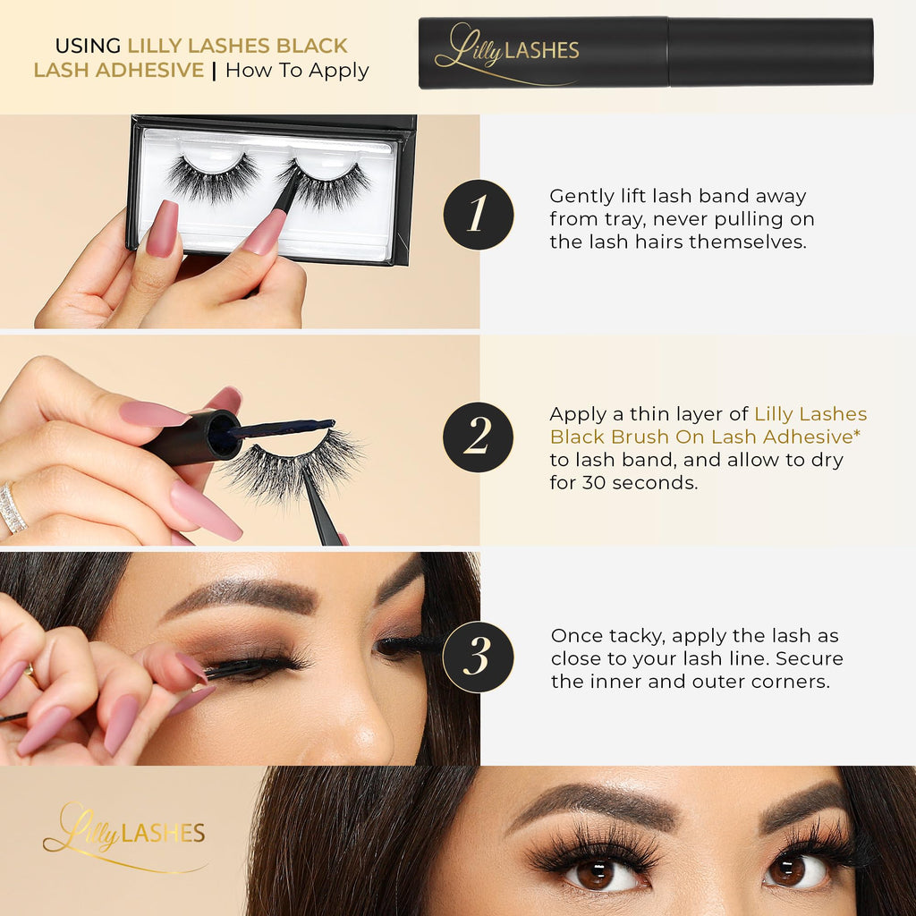 Lilly Lashes Sydney 3D Mink Lashes – Original Lilly Lash for Wispy, Natural Look | Reusable Up to 25x