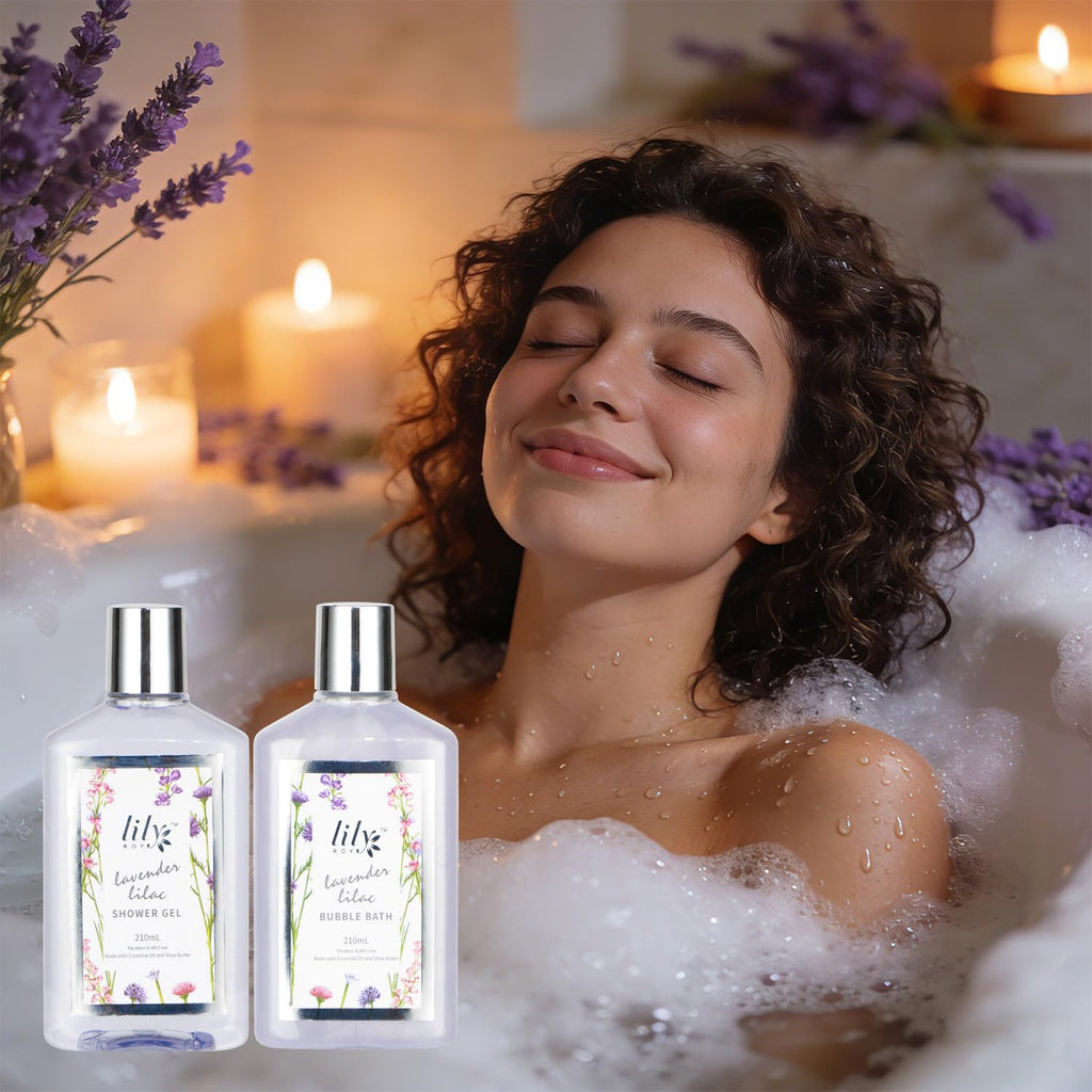 LILY ROY Valentines Day Gifts Basket Set – 15-Piece Bath & Body Gift Set for Women | Spa Gift Basket