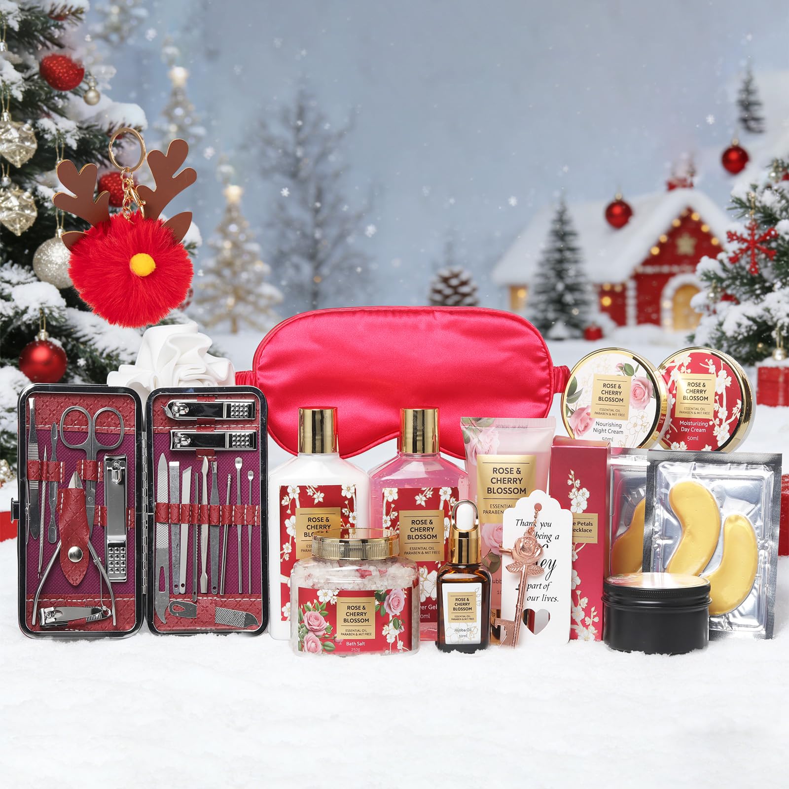 LILY ROY 36Pcs Valentines Day Gift Set for Women | Luxury Spa Bath & Body Kit