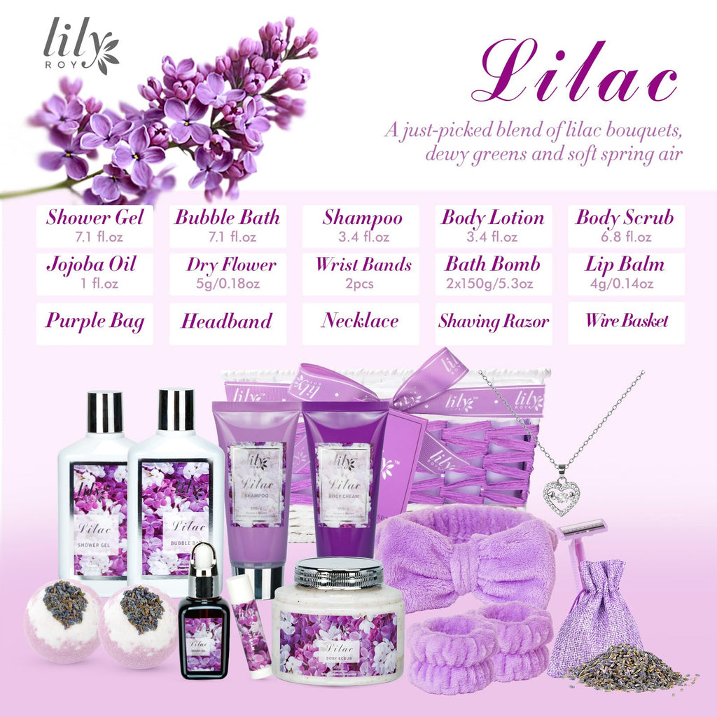 LILY ROY Valentines Day Gifts for Women – 17-Piece Luxury Bath & Body Spa Gift Set