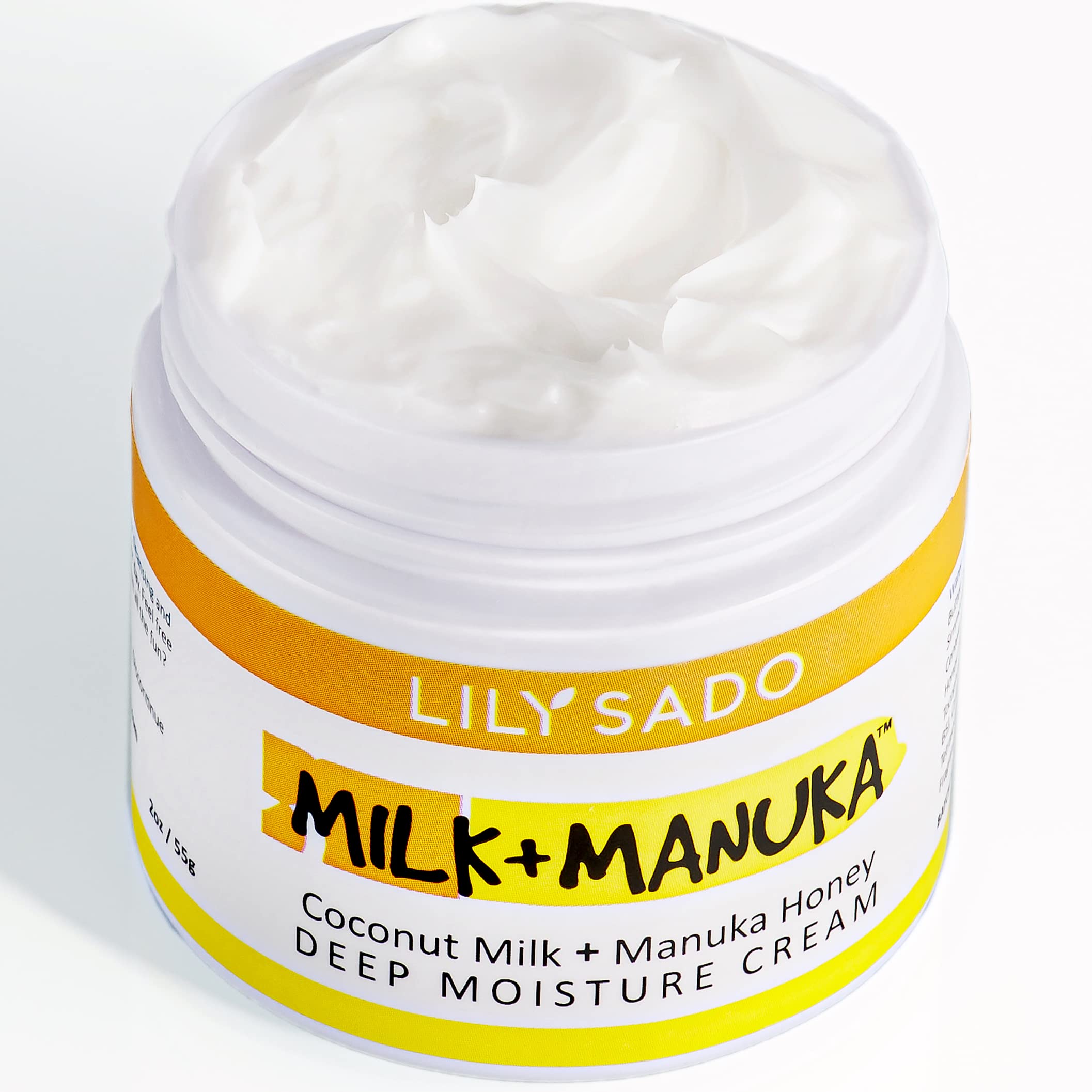 LILY SADO MILK+MANUKA Coconut Milk & Manuka Honey Face Moisturizer - Non-Greasy Organic Cream