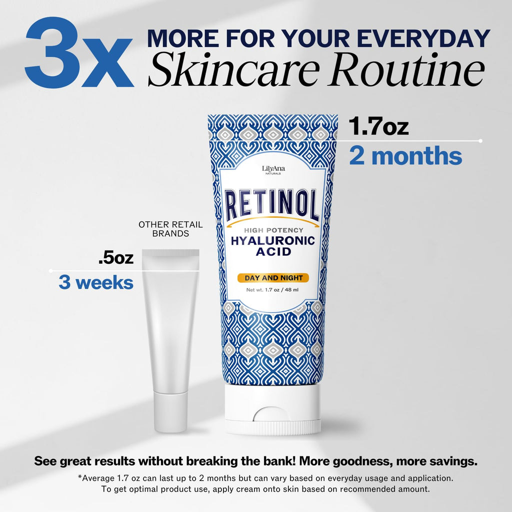 LilyAna Naturals Retinol Face Cream – Anti-Aging, Hydration, Neck Firming
