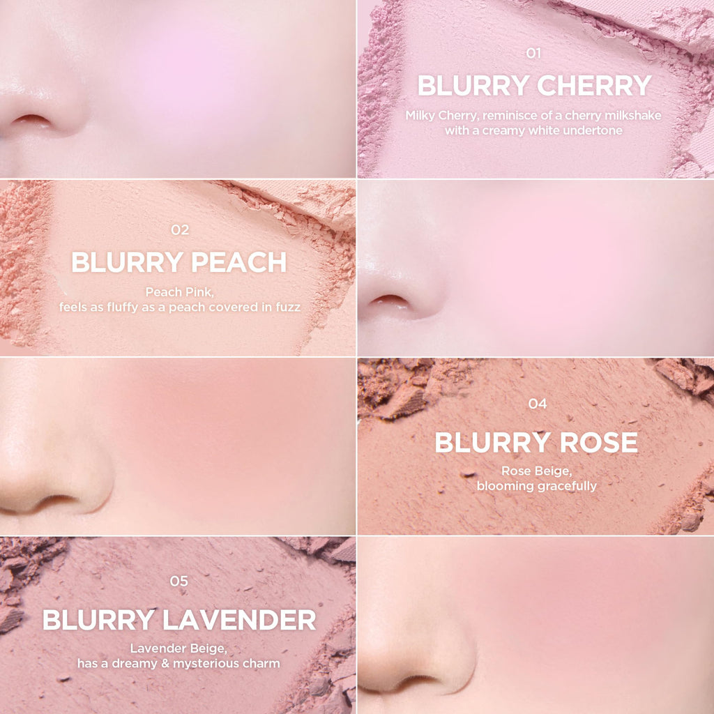 Lilybyred Luv Beam Blur Cheek – Heart-Shaped Korean Powder Blush with Soft Matte Finish