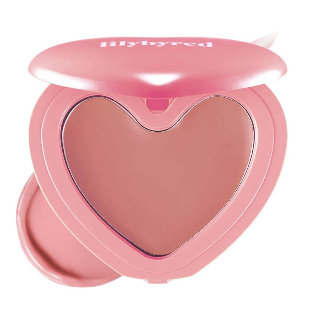 Lilybyred Luv Beam Cheek Balm | Heart-Shaped Cream Blush, Semi-Matte Finish, 13 Shy Pink