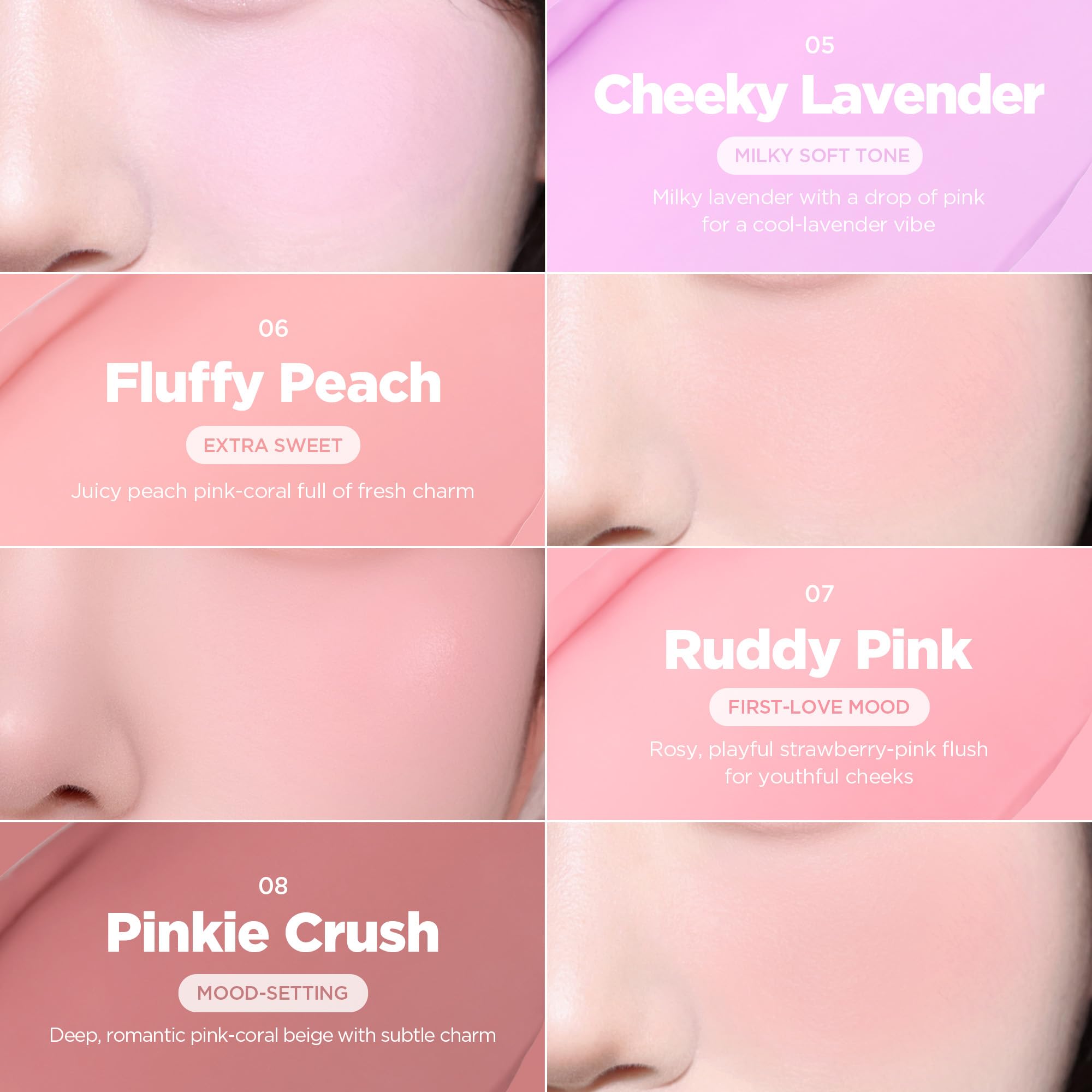 Lilybyred Luv Beam Cheek Balm | Heart-Shaped Cream Blush, Semi-Matte Finish, 13 Shy Pink