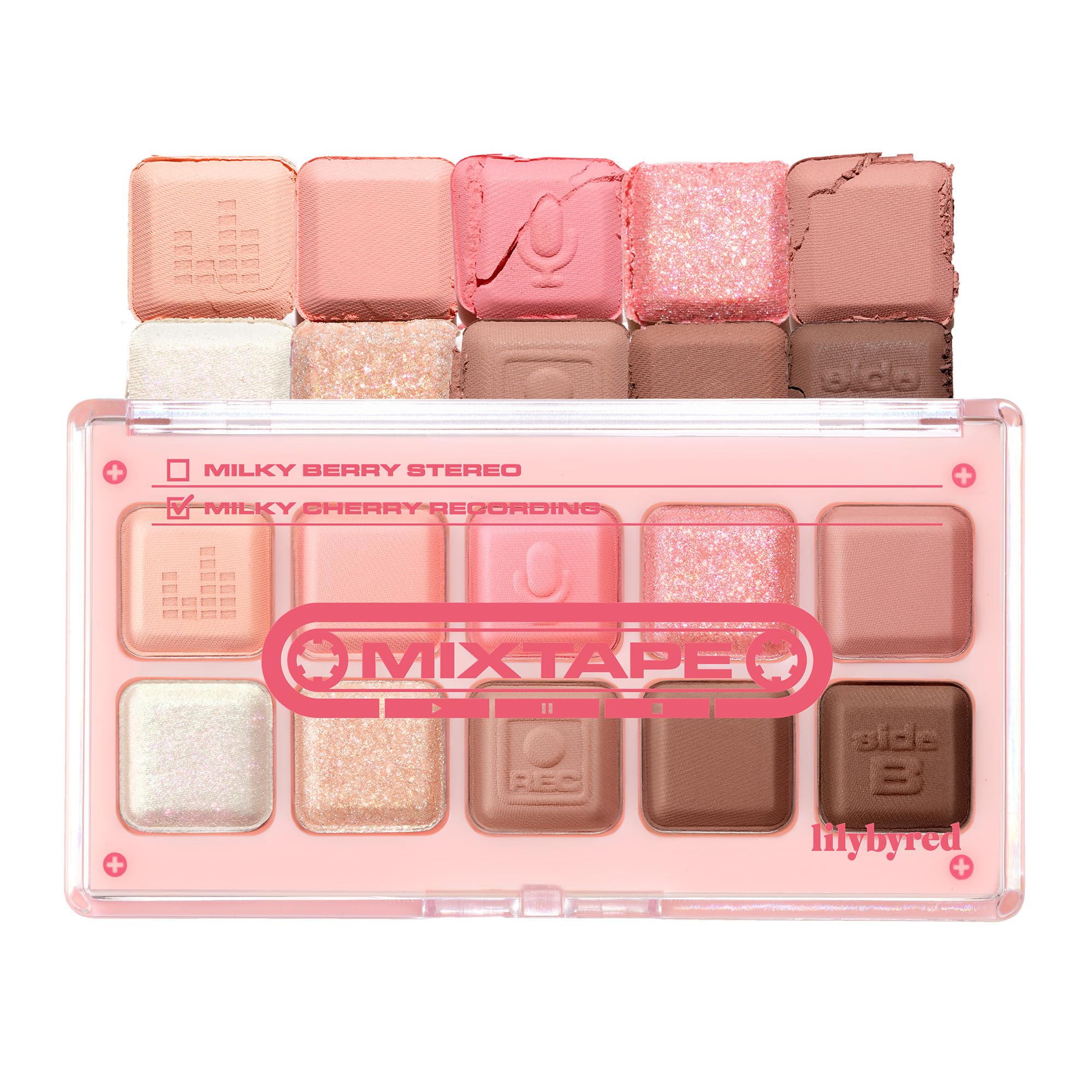 lilybyred Mood Keyboard 10-Shade Korean Eyeshadow Palette | Matte, Shimmer & Jelly Glitter