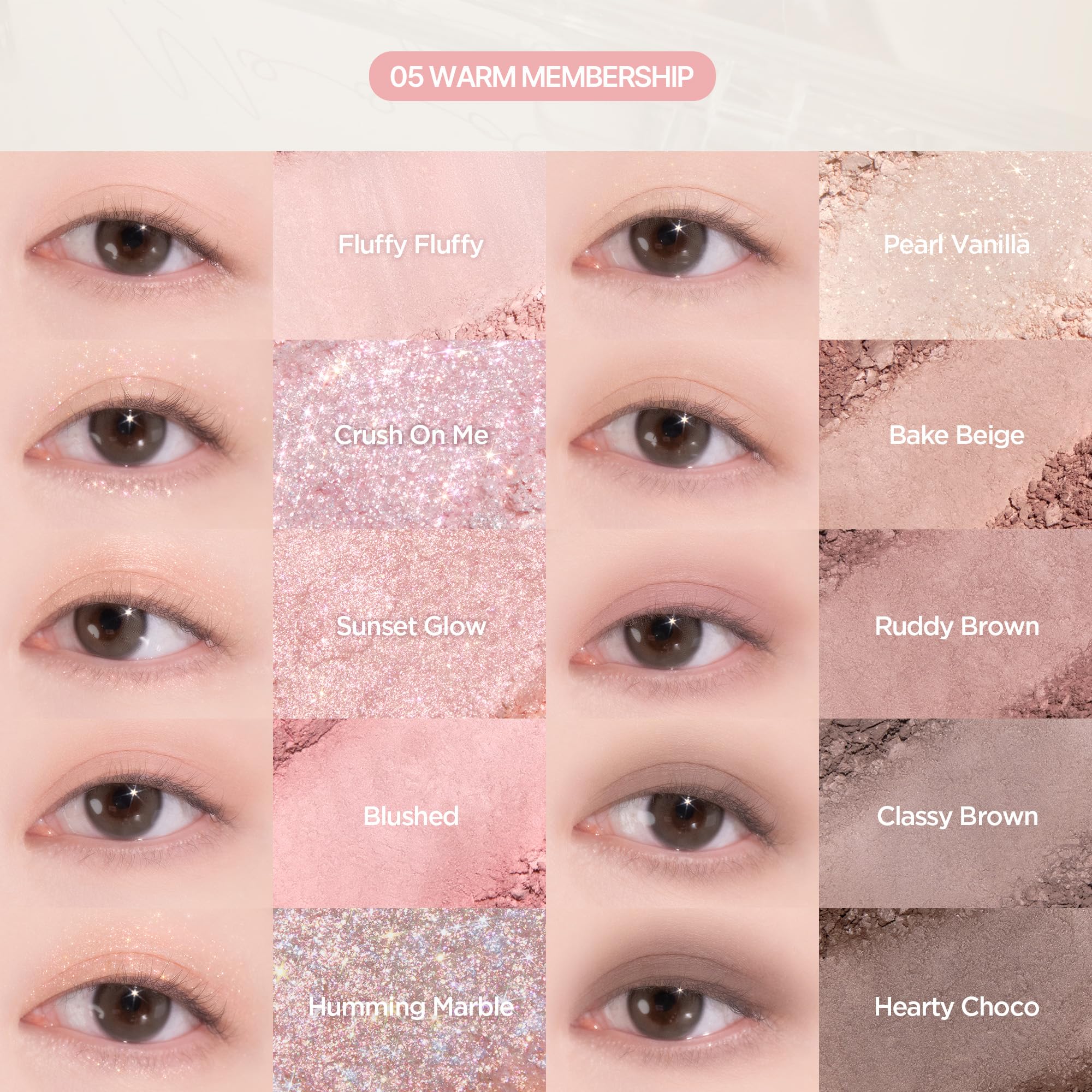 Lilybyred Mood Keyboard: 10-Shade Korean Eyeshadow Palette — Matte, Shimmer & Jelly Glitter