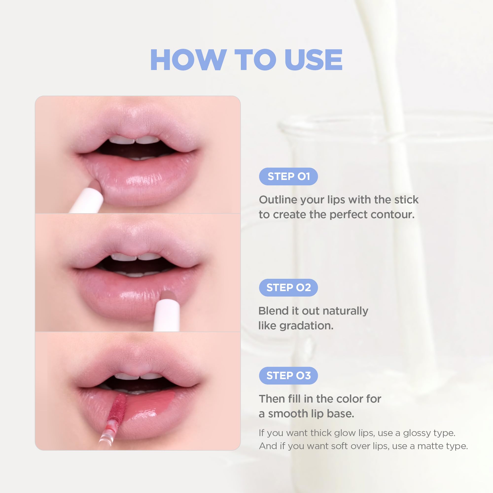 Lilybyred Smiley Lip Blending Stick – 3-in-1 Lip Liner with Creamy Glide and Matte Finish (0.028 oz, Laugh with Me)