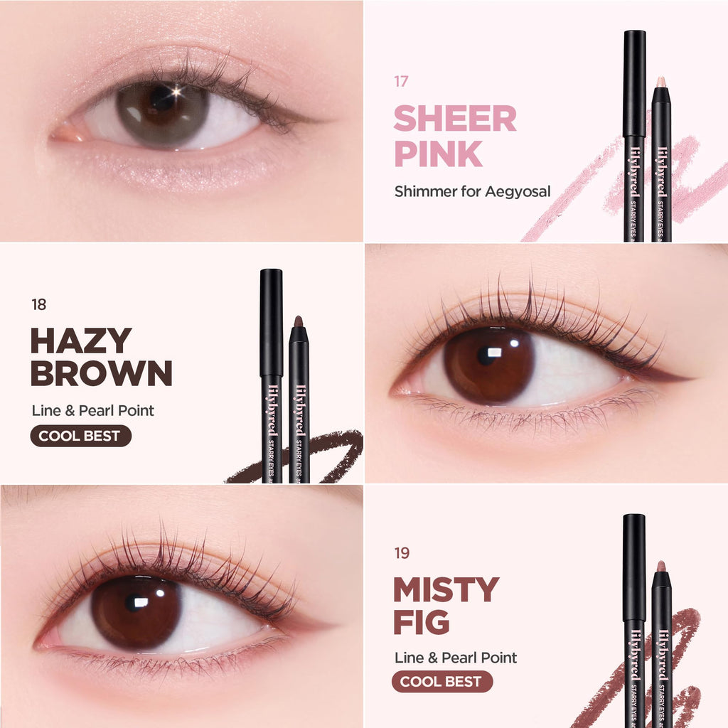 lilybyred Starry Eyes AM9 to PM9 Gel Eyeliner | Misty Fig, Intense Color, Smudge-Proof