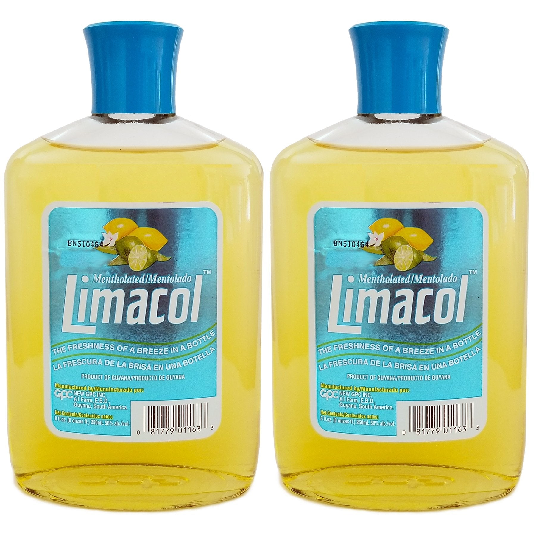 Limacol Mentholated 8oz (Pack of 2) – Aftershave, Astringent & Deodorant