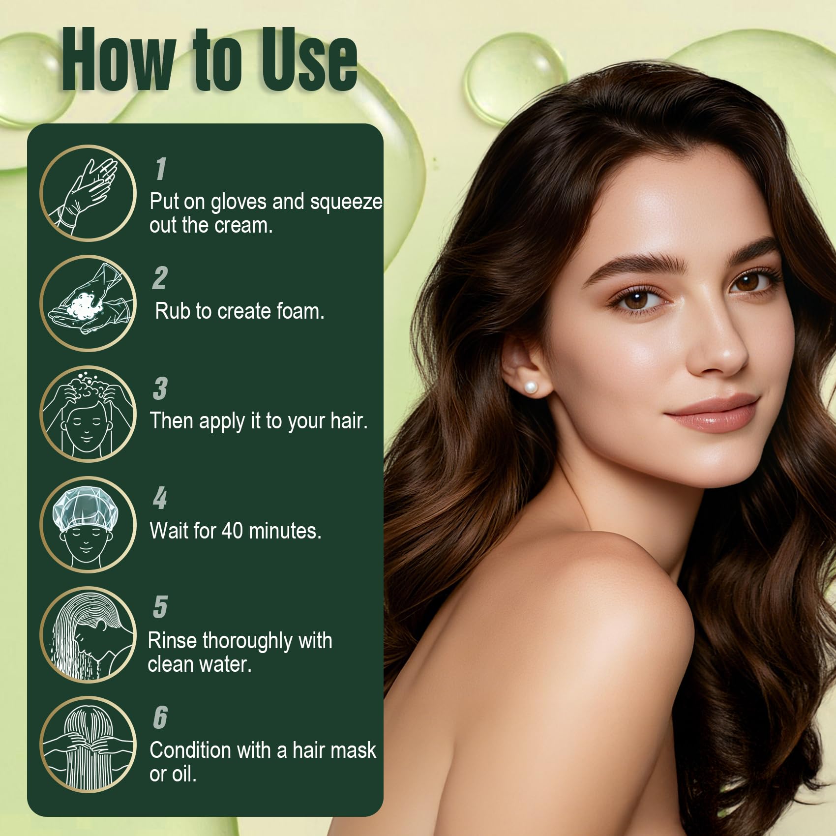 Limer Hair Dye Shampoo Dark Brown - PPD-Free & Ammonia-Free, 6-in-1 Herbal Color for Gray Coverage (6.76 fl oz/200 ml)