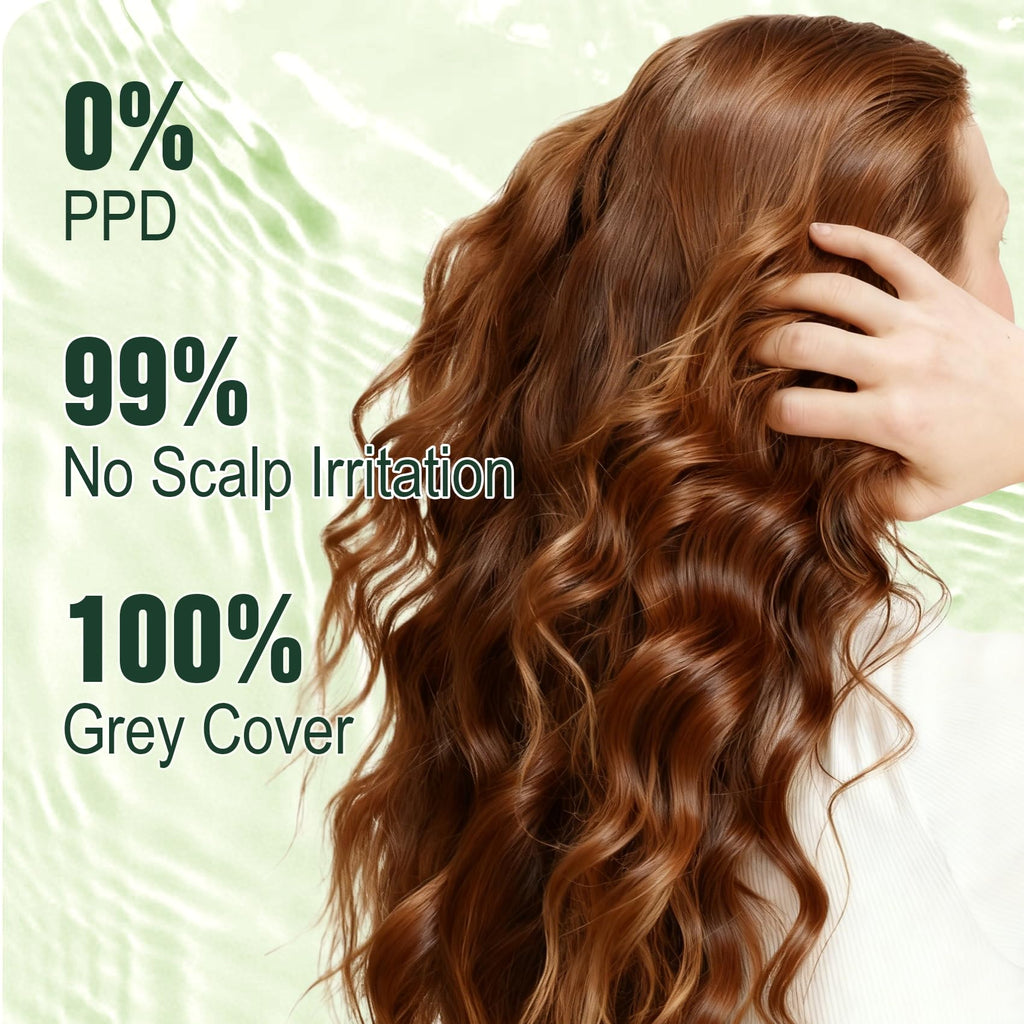 Limer Hair Dye Shampoo Light Brown – PPD-Free, Ammonia-Free, 6-in-1 Herbal Color (200ml)