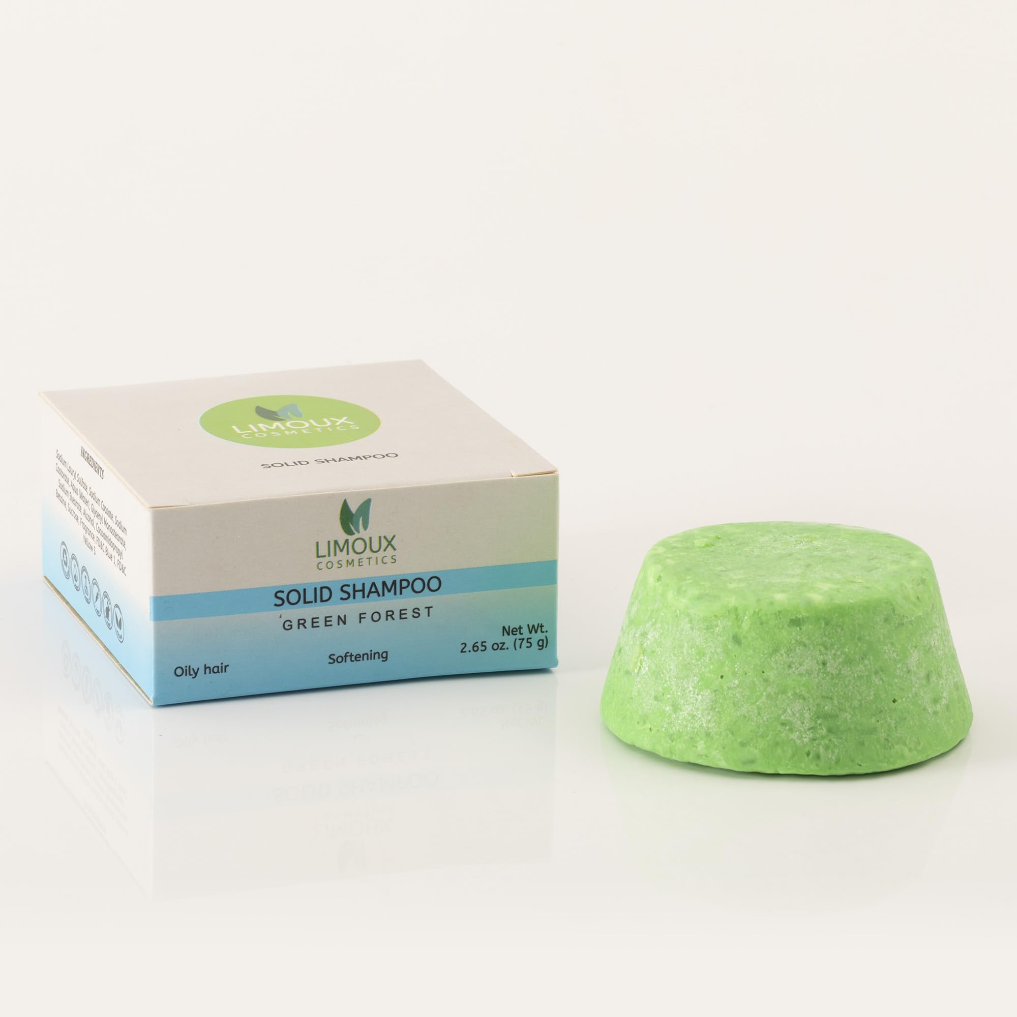 Limoux Cosmetics Solid Shampoo Bar for Normal to Oily Hair – Brightening, Nourishing & Softening | 2.65 oz | Paraben Free, Cruelty Free, Vegan, Eco Friendly, Zero Waste