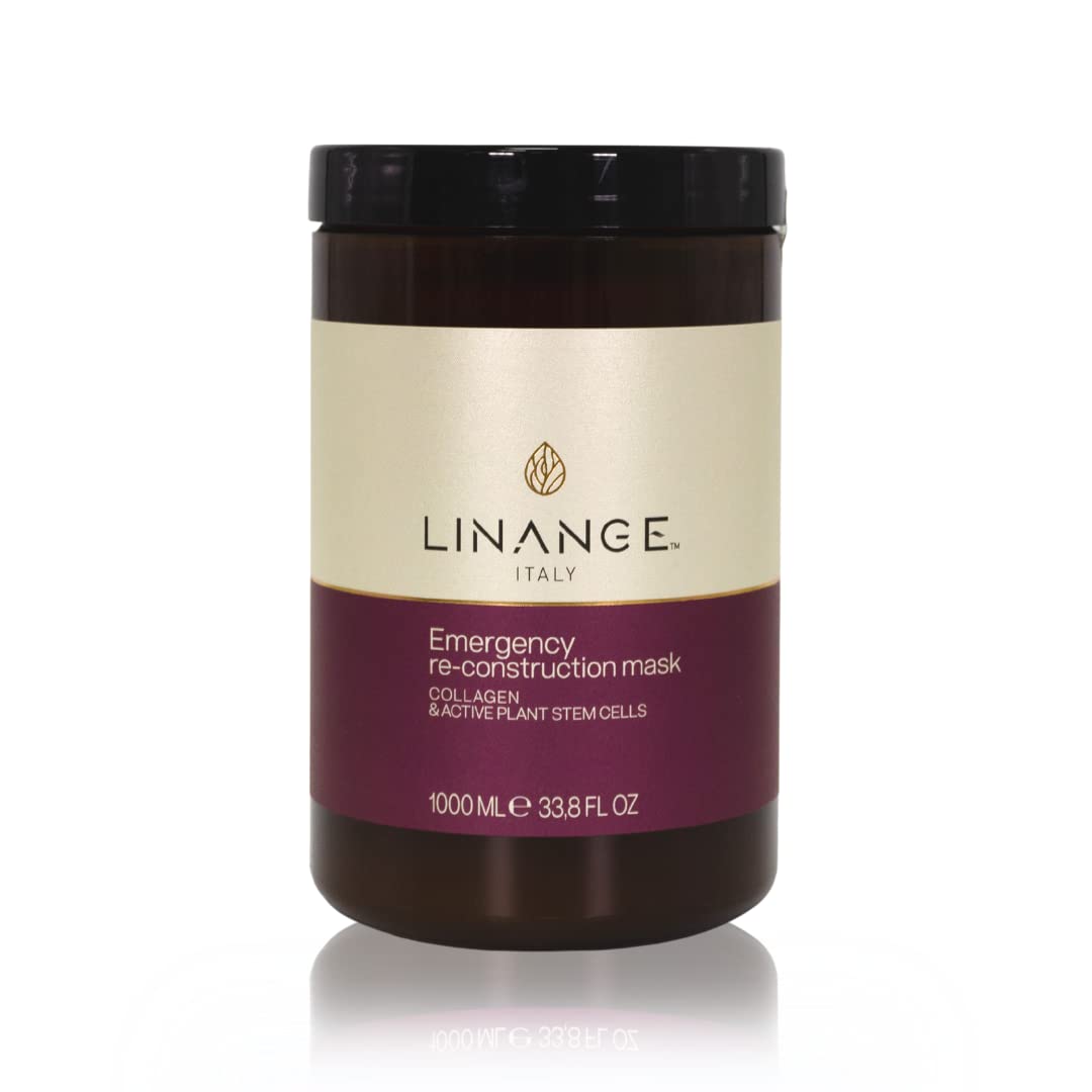 LINANGE Emergency Reconstruction Mask for Very Damaged Hair - Deep Repair & Nourishment (1000ml / 33.8 oz)