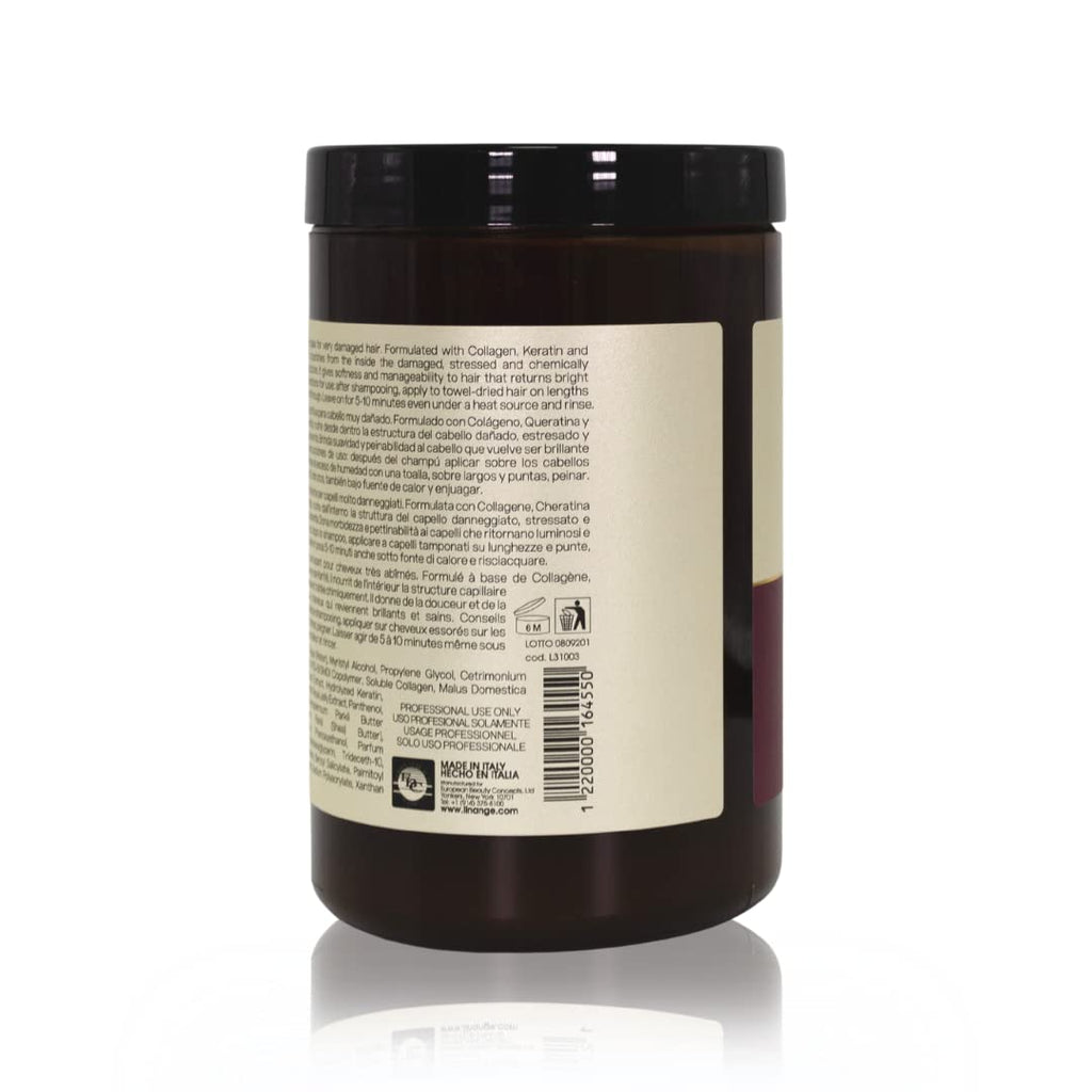 LINANGE Emergency Reconstruction Mask for Very Damaged Hair - Deep Repair & Nourishment (1000ml / 33.8 oz)