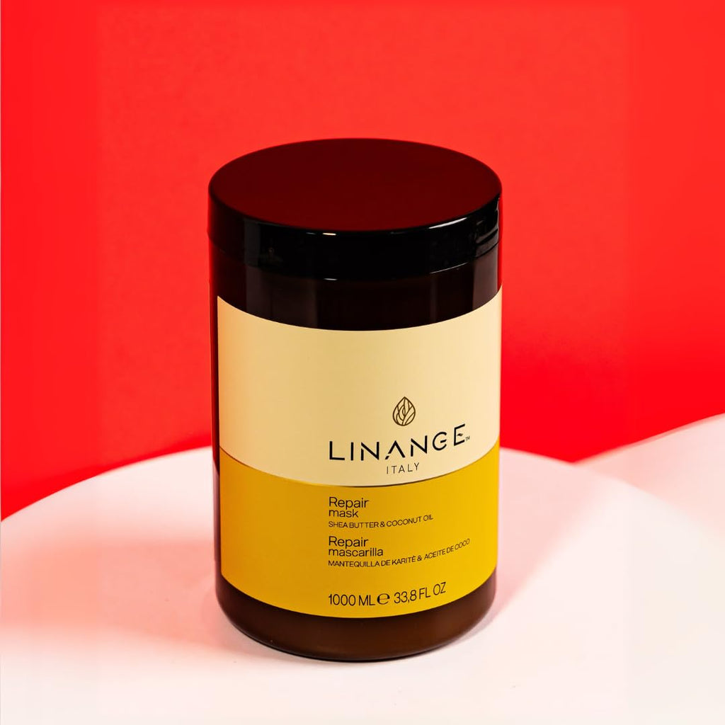 LINANGE Repair Mask with Shea Butter & Coconut Oil – Deep Nourishing Hair Treatment (33.8 oz)