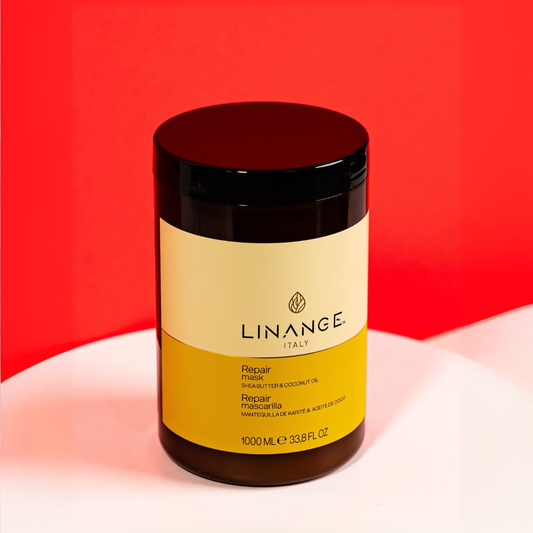 LINANGE Repair Mask with Shea Butter & Coconut Oil – Deep Nourishing Hair Treatment (33.8 oz)