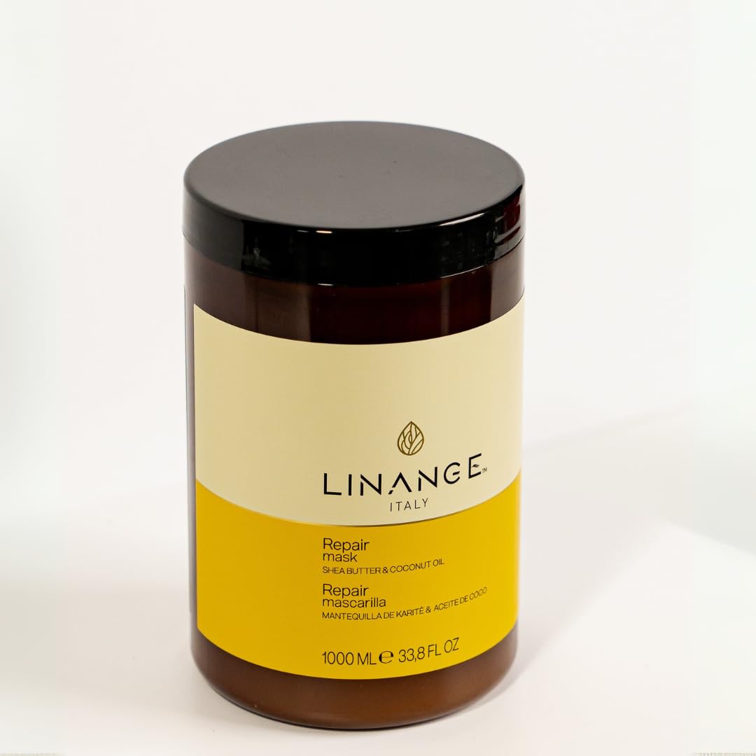 LINANGE Repair Mask with Shea Butter & Coconut Oil – Deep Nourishing Hair Treatment (33.8 oz)