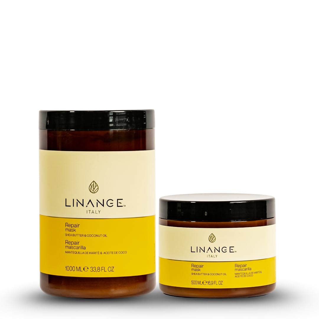 LINANGE Repair Mask with Shea Butter & Coconut Oil – Deep Nourishing Hair Treatment (33.8 oz)