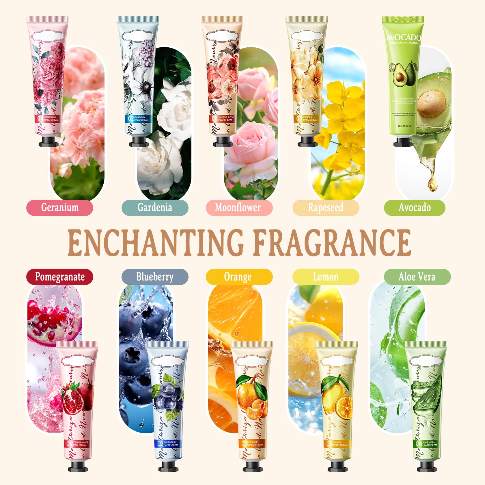 LingHaoLH 20 Pack Hand Cream – Travel-Size Moisturizing Set for Dry Hands