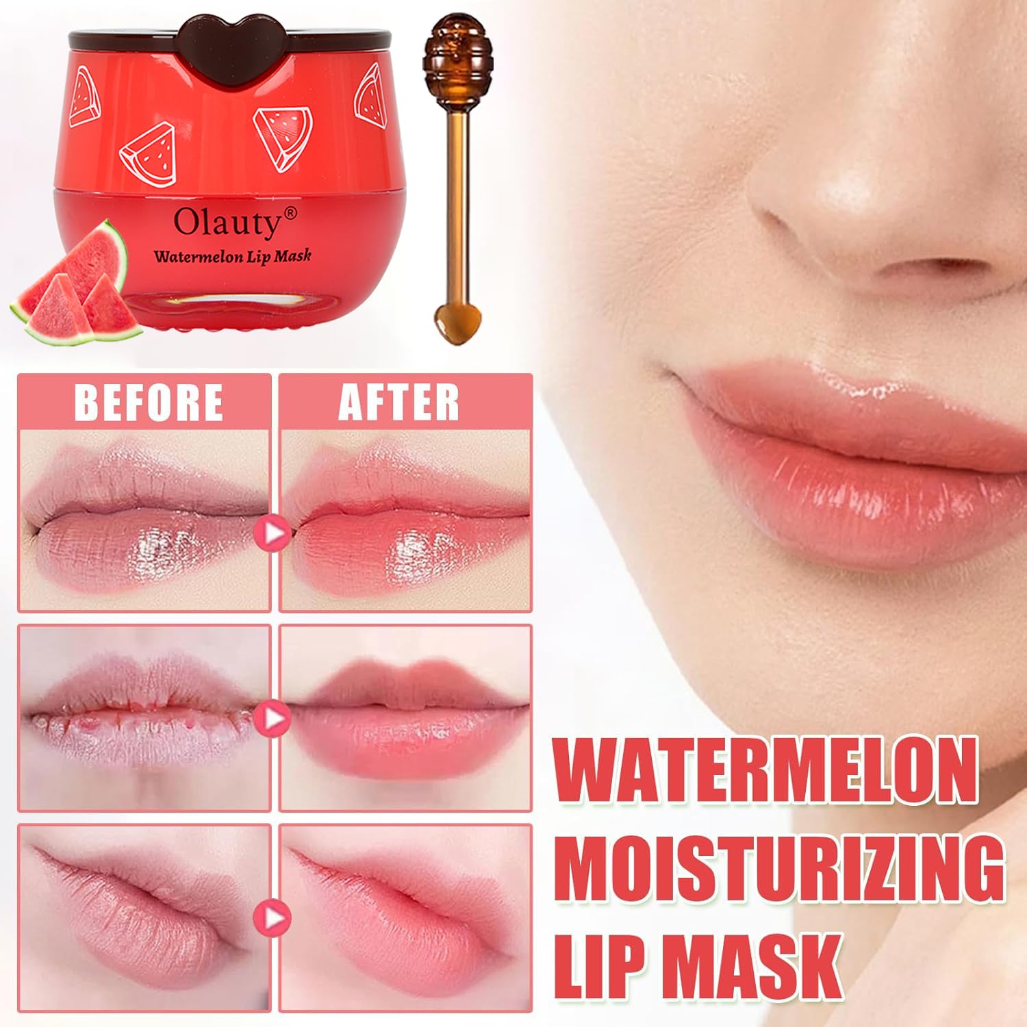Lingyun 6Pcs Bee Lip Balm Honey Pot – Lip Sleeping Mask with Propolis & Vitamin E | Gifts