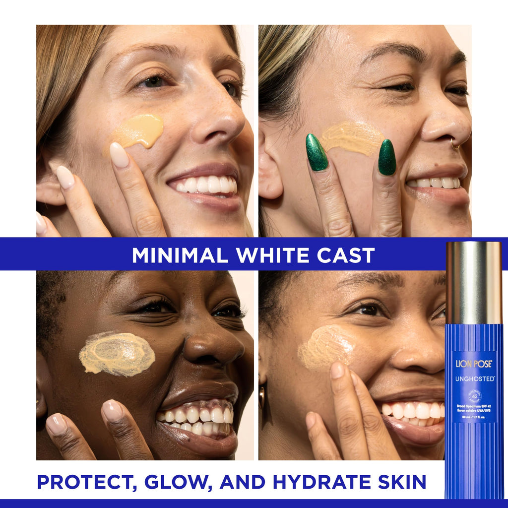 Lion Pose Unghosted Sheer Tinted Mineral SPF 42 with Squalane – Face & Body Sunscreen