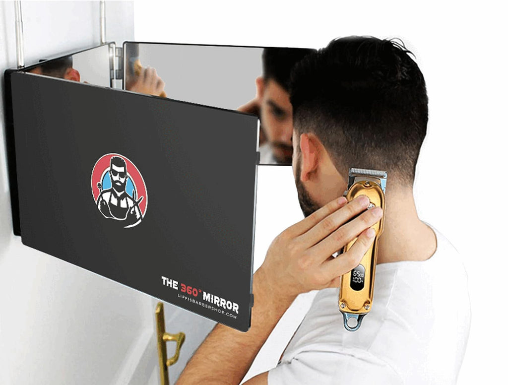 LIPFISBARBERSHOP.COM | The 360 Mirror – 3-Way Self Haircut Mirror, Tri-Fold Adjustable Barbershop Tool