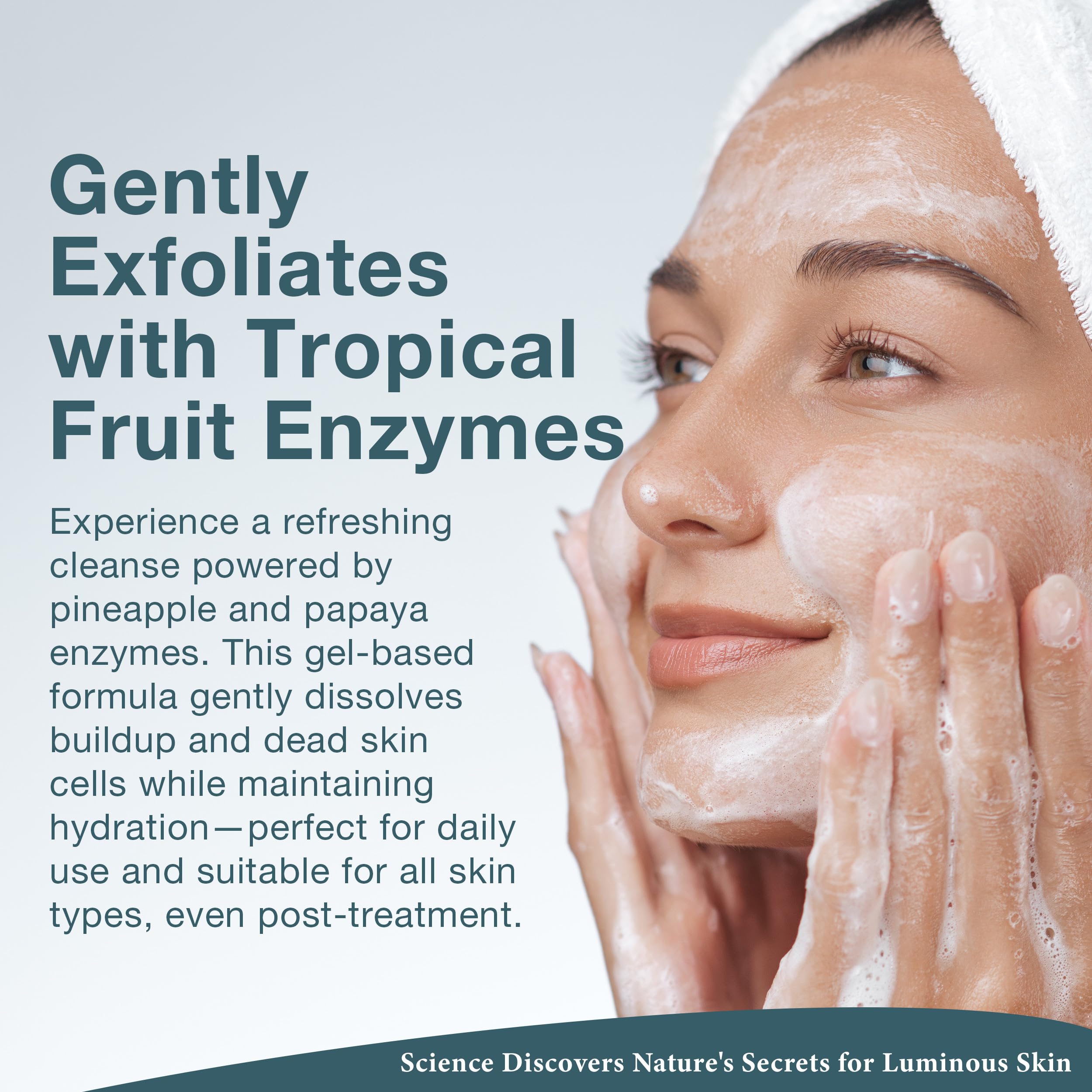 Lira Clinical BIO Enzyme Cleanser for Oily Skin — Papaya Enzyme Gel Face Wash & Hydrophilic Exfoliator, 6 Oz