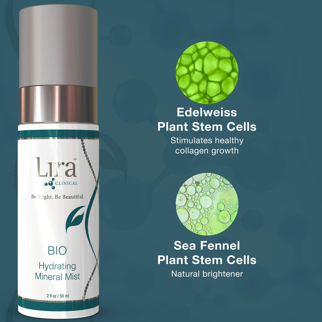 Lira Clinical BIO Hydrating Mineral Mist – Calming Plant Stem Cell Facial Spray (2 oz)