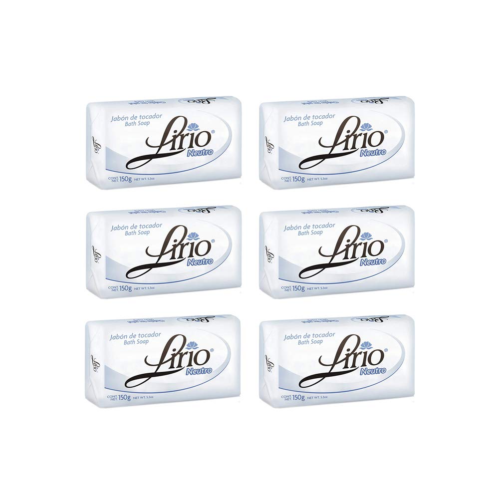 Lirio Neutro Bar Soap – Neutral Base, Anti-Acne & Eczema Care (6-Pack, 5.3 oz)