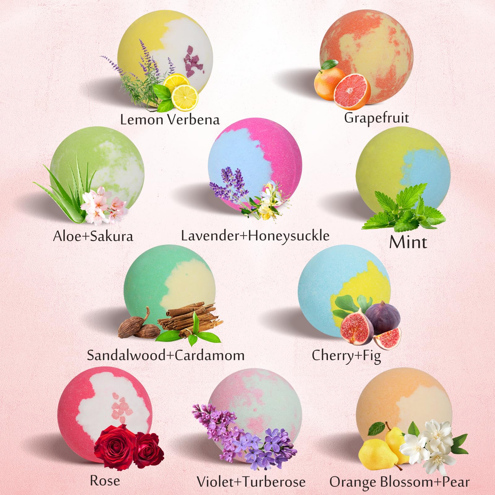 Lisotera Bath Bombs Gift Set – 20 Bombs with Shea Butter & Essential Oils