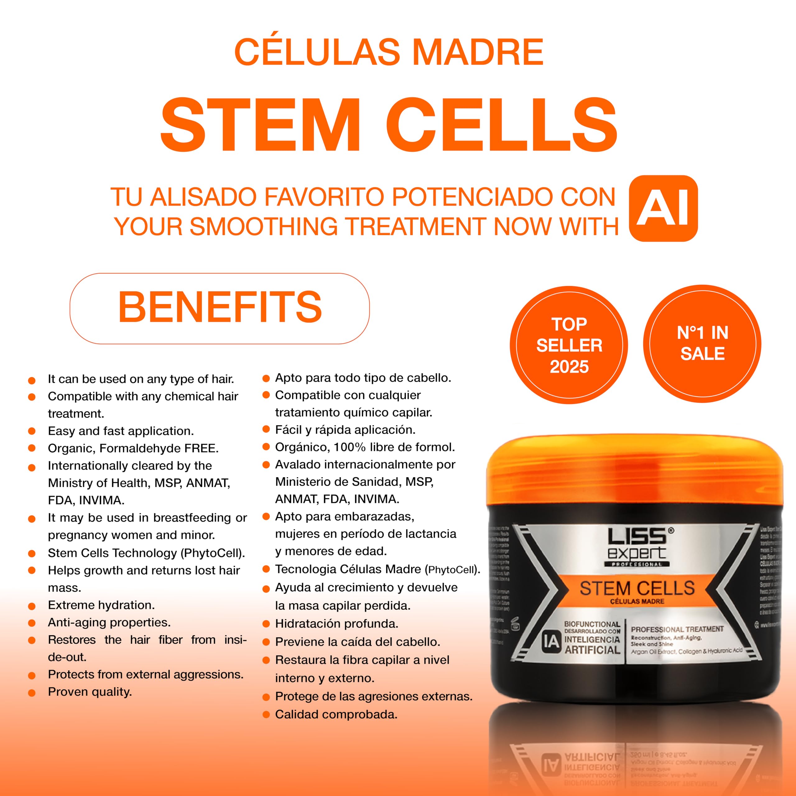 Liss Expert Hair Treatment Set – Stem Cells Express + Divine Oil, 2-Piece (8.45 oz + 1.69 oz)