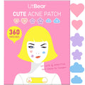 LitBear Acne Pimple Patch – 360 Dots, 3 Shapes, Salicylic Acid, Tea Tree & Calendula