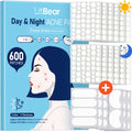 LitBear Pimple Patches – 600 Count Day & Night Hydrocolloid Acne Patches (5 Sizes)