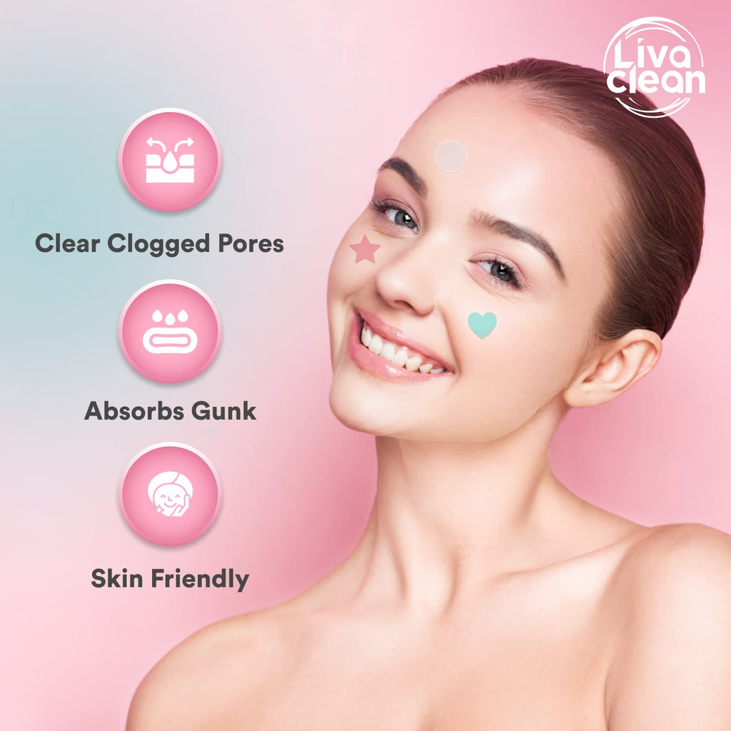LivaClean 240-Count Heart & Star Pimple Patches with Salicylic Acid & Tea Tree Oil | Hydrocolloid Zit Patches