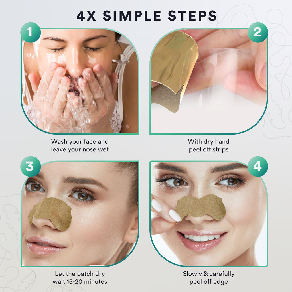 LivaClean 75 CT Pore Strips with Salicylic Acid, Witch Hazel & Aloe Vera – Blackhead Remover for Nose Pores