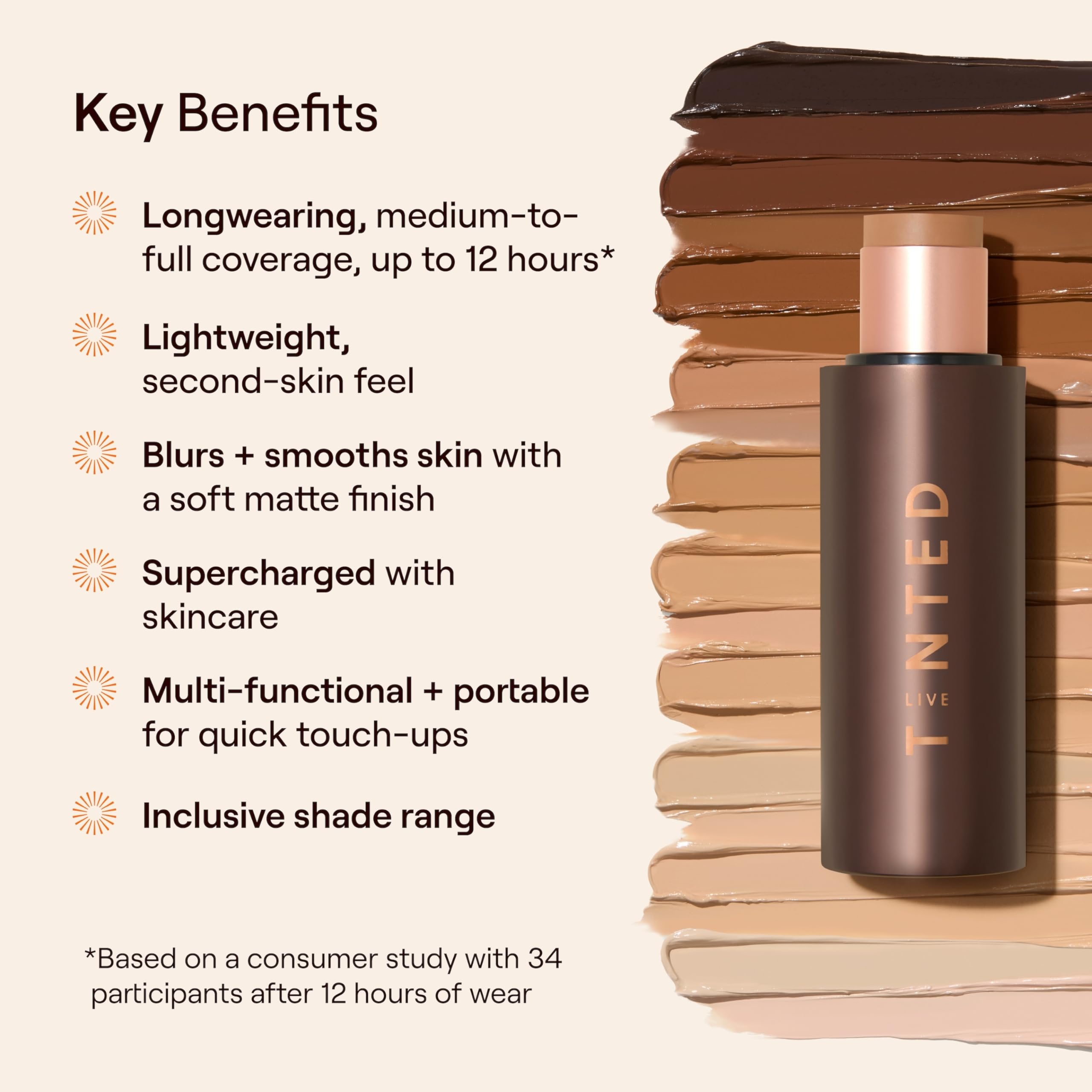 Live Tinted HUESTICK Complexion Stick 04 | Buildable Coverage, Soft Matte