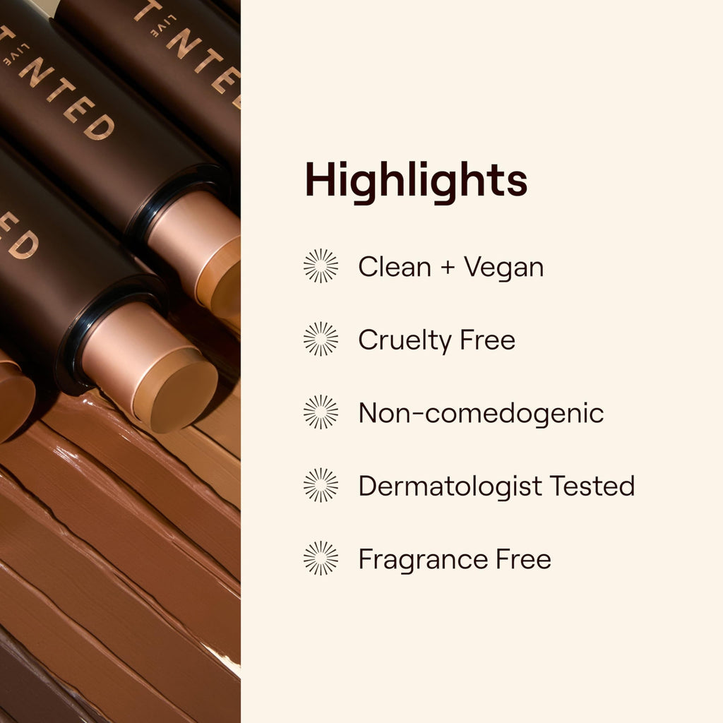 Live Tinted HUESTICK Complexion Stick – Buildable Coverage, Soft Matte Finish, Long-Wear (Shade 20)