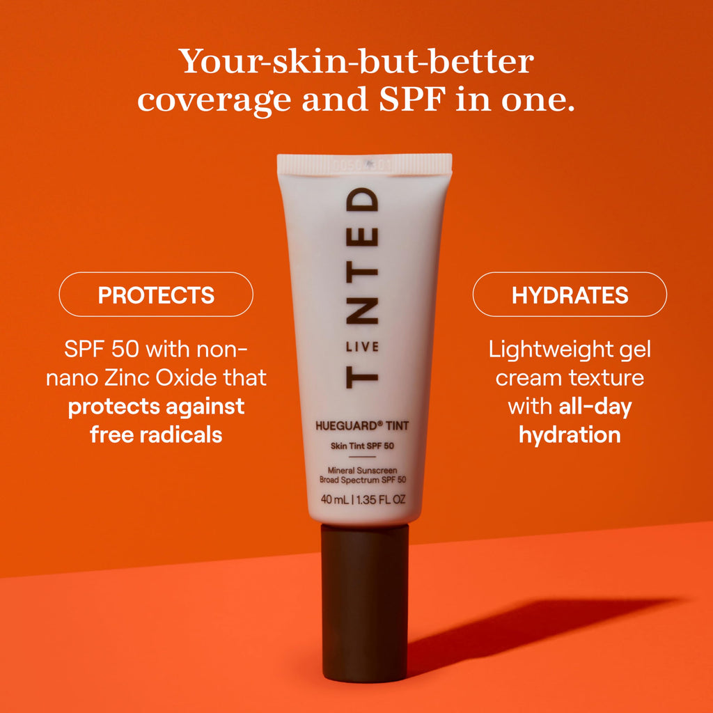 Live Tinted Hueguard SPF 50 Skin Tint - Shade 05 | Buildable Mineral Sunscreen, Hydration & Radiant Finish