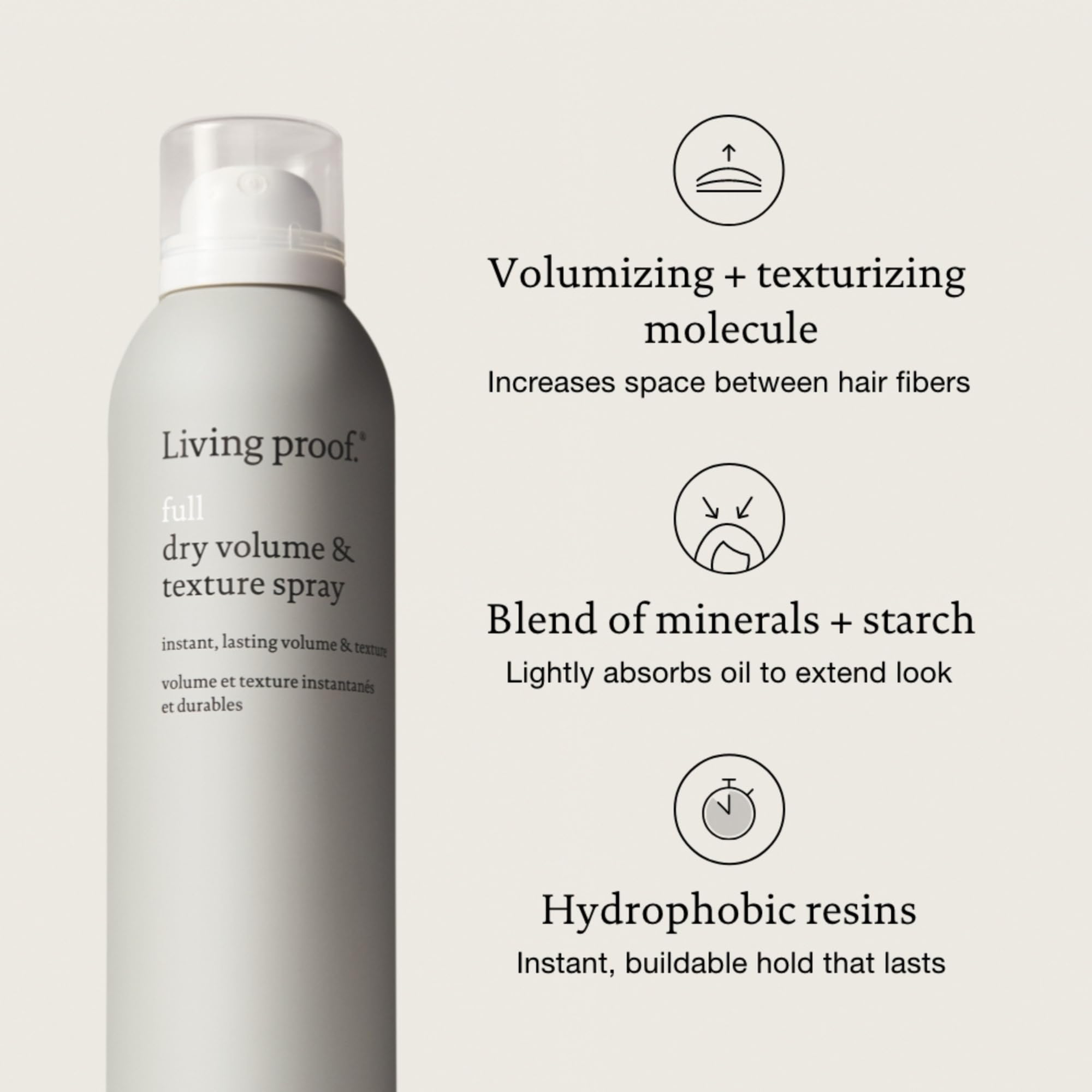 Living Proof Full Dry Volume & Texture Spray – 9.9 oz | Instant Volume & Texture