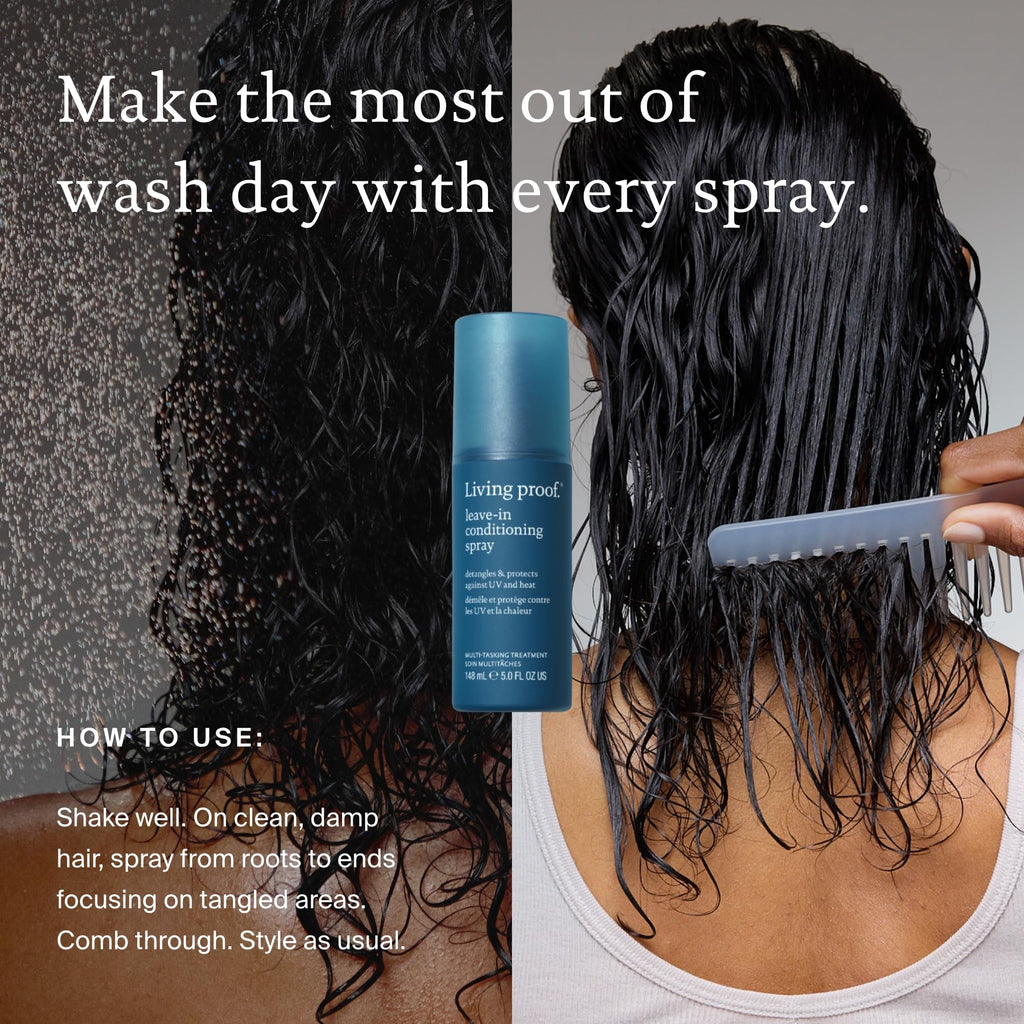 Living Proof Leave-In Conditioning Spray | Weightless Detangler + Heat & UV Protection for All Hair Types