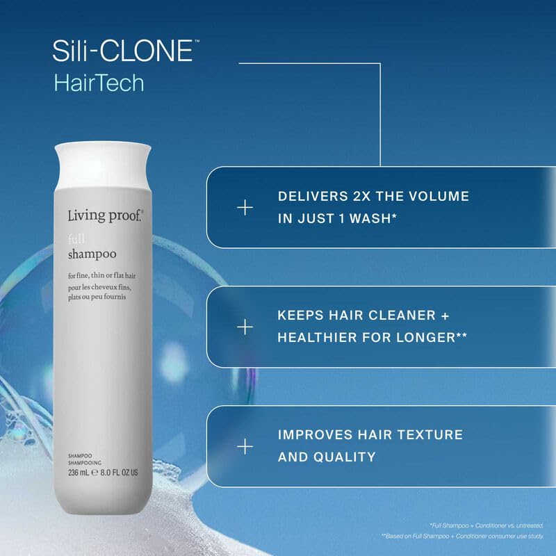 Living Proof Voluminous Hair Essentials Kit — Travel-Size Shampoo, Conditioner, Texture Foam & Dry Volume Spray