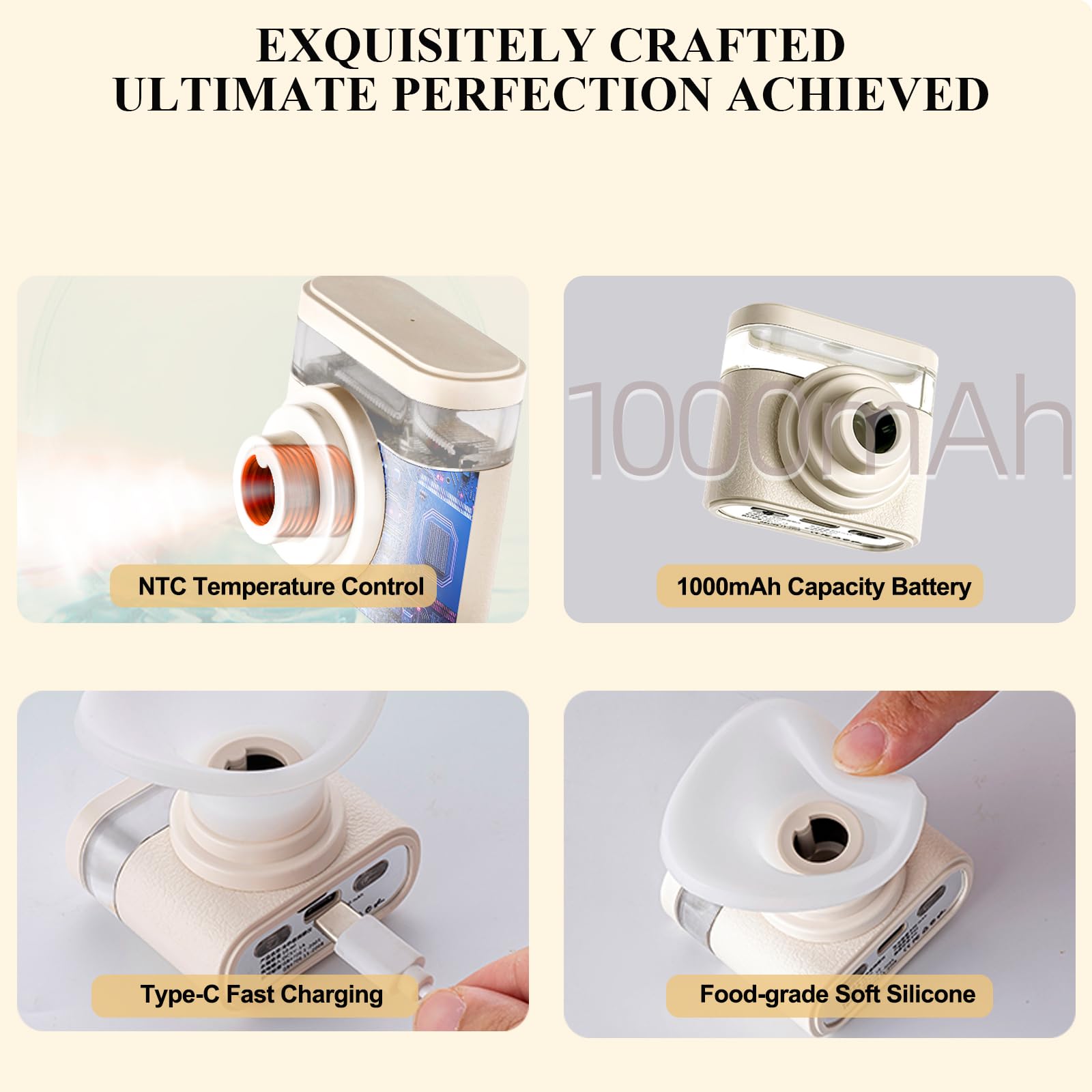 LIZICH Heated Nano Mist Sprayer | Eye Steamer for Dry Eyes, Portable Warm Mist Therapy