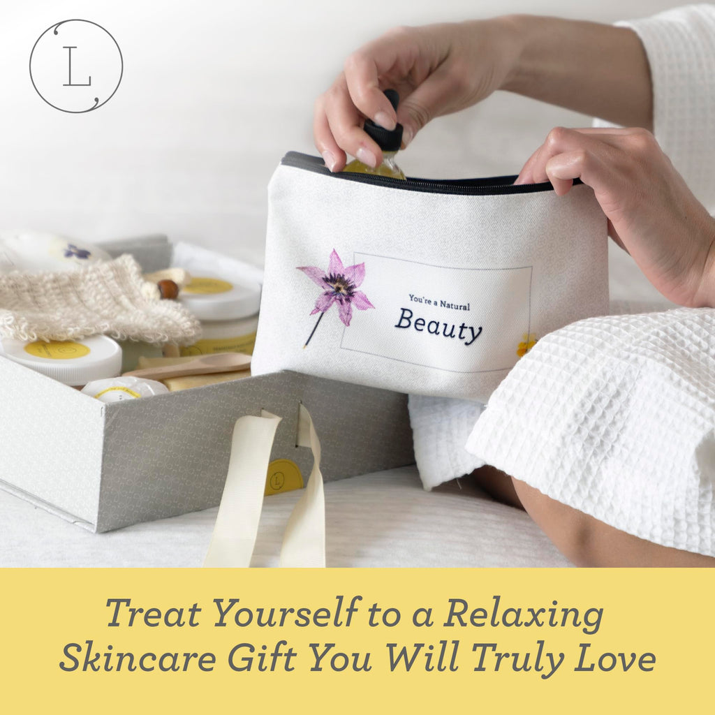 Lizush Luxury Citrus Spa Gift Set for Women - 9-Piece Self-Care Gift Box, Handmade in the USA