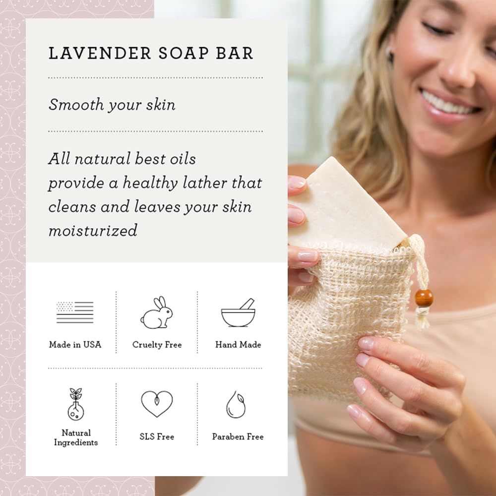 Lizush Luxury Lavender Spa Kit – 6-Piece Self-Care Gift Set for Women | Handmade in USA