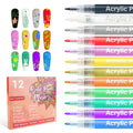 LKE 12 Colors Nail Art Pens Set – Quick-Dry Nail Design Markers for DIY Manicures