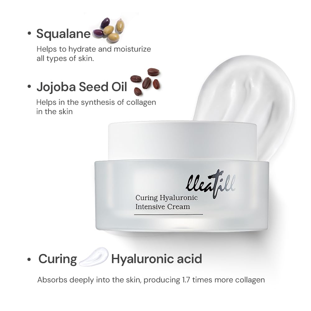 lleafill Curing Hyaluronic Intensive Cream – Anti-Aging Moisturizer with Ceramide & Niacinamide | 50ml
